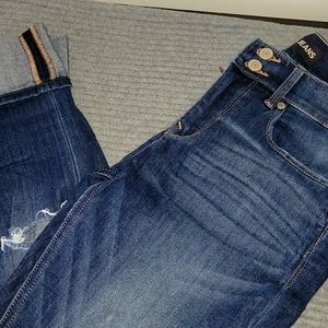 Express High Rise Women's Jeans - Dark Blue